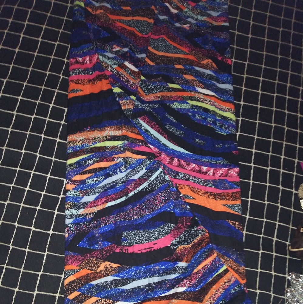 Rainbow Stripped Long Skirt